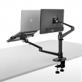 Nosac dvostruki stoni za LCD i notebook crni