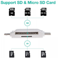 Citac kartica SD microSD na Type C Lightning USB 2.0 JWD-84 beli