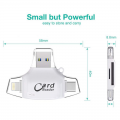 Citac kartica SD microSD na Type C Lightning USB 2.0 JWD-84 beli