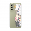 Torbica Silikonska Print Skin za Samsung G990 Galaxy S21 FE Cats