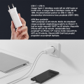 Kucni punjac Xiaomi PD 65W sa Type C kablom beli EU