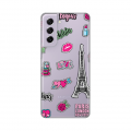 Torbica Silikonska Print Skin za Samsung G990 Galaxy S21 FE Love Paris