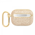 Torbica Guess za Airpods Pro PU Glitter Flake zlatna (GUAPHGGSHD)