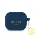 Torbica Guess Silicone za Airpods 3 4G Charm plava (GUA3LSC4EB)