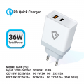Kucni punjac Teracell Evolution TC-04, QC PD, USB-PD 18W+18W, 36W (total) beli