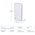 Back up baterija REMAX Lango RPP-166 2USB 20000mAh bela