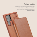 Torbica Nillkin Qin Pro za Samsung S908B Galaxy S22 Ultra 5G braon