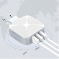Kucni punjac LDNIO A3310Q 3xUSB, QC3.0 18W, 30W (total) sa iPhone lightning kablom