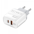 Kucni punjac LDNIO A2421C 22.5W PD + Fast Charger sa Type C kablom beli