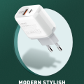 Kucni punjac LDNIO A2421C 22.5W PD + Fast Charger sa Type C kablom beli