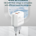 Kucni punjac LDNIO A2421C 22.5W PD + Fast Charger sa Type C kablom beli