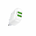 Kucni punjac LDNIO A2219 2xUSB 5V 2.4A 12W sa Type C kablom beli