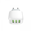 Kucni punjac LDNIO A3312 3xUSB 5V 3.4A 17W sa Type C kablom beli