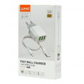 Kucni punjac LDNIO A3312 3xUSB 5V 3.4A 17W sa Type C kablom beli