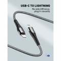 Data kabl LDNIO LC111 PD Type C na iPhone lightning 30W HQ sivi 1m