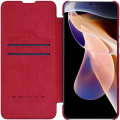 Torbica Nillkin Qin za Xiaomi Redmi Note 11 Pro Plus/Poco X4 NFC crvena