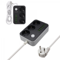 Produzni kabl LDNIO SE3631 3 uticnice 6xUSB 1.6m