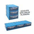 Klaser 1/1 sa 2 pregrade plavi