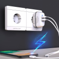 Kucni punjac KONFULON C23+S33A 2xUSB 5V 2.4A sa Type C kablom beli