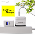 Kucni punjac KONFULON C32Q QC 3.0 sa iPhone lightning kablom beli