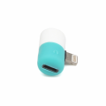 Adapter za slusalice i punjenje W1 iPhone lightning plavi