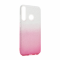 Torbica Double Crystal Dust za Huawei P40 Lite E roze srebrna