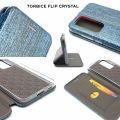 Torbica Flip Crystal za Huawei P40 srebrna