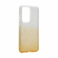 Torbica Double Crystal Dust za Huawei P40 Pro zuto srebrna