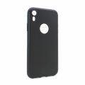 Torbica silikonska Skin za iPhone XR mat crna (sa otvorom za logo)