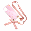 Torbica Fashion Strap Glitter za iPhone 12 Mini 5.4 roze