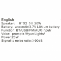 Bluetooth zvucnik RX-8218 2x8