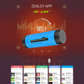 Bluetooth zvucnik A1 sa LED lampom cyan