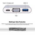 Adapter TYPE C na VGA 3u1 JWD-T7