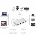 Adapter Type C na RJ45 (LAN) HDMI USB 3.0 4u1 JWD-TC08