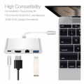 Adapter Type C na RJ45 (LAN) HDMI USB 3.0 4u1 JWD-TC08