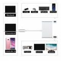 Adapter Type C na RJ45 (LAN) HDMI USB 3.0 4u1 JWD-TC08
