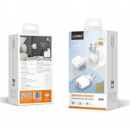 Kucni punjac LDNIO A2424C, PD 20W, QC3.0 18W, sa Type C kablom beli