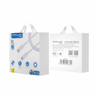 Data kabl KONFULON DC15 PD 60W Super Fast Charge Type C na Type C beli 1m