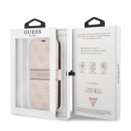 Torbica Guess Stripe Bk Pu za iPhone 13 6.1 roze (GUBKP13M4GDPI)