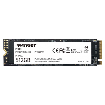 SSD M.2 NVMe 512GB Patriot P300 1700MBs/1100MBs P300P512GM28