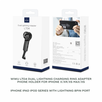 Adapter Wiwu za slusalice i punjenje iPhone lighting crni