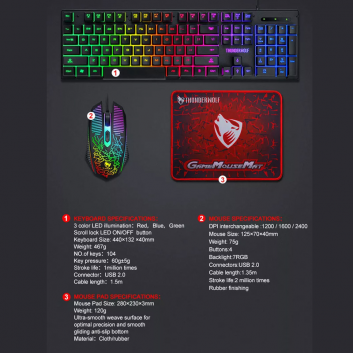 Combo set Gaming T-Wolf TF31 3u1