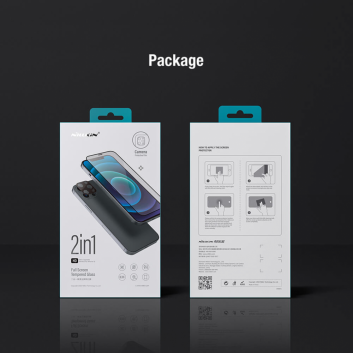 Tempered glass Nillkin 2u1 HD za iPhone 14 6.1 crna