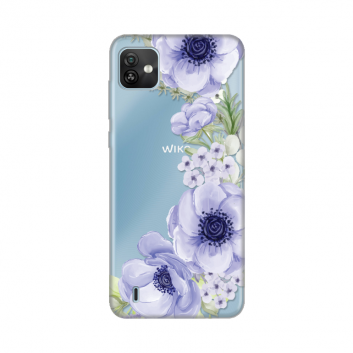 Torbica Silikonska Print Skin za Wiko Y82 Blue Roses