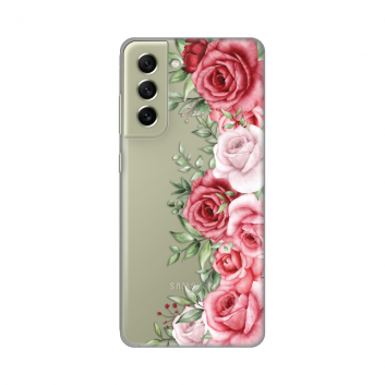 Torbica Silikonska Print Skin za Samsung G990 Galaxy S21 FE Wild Roses