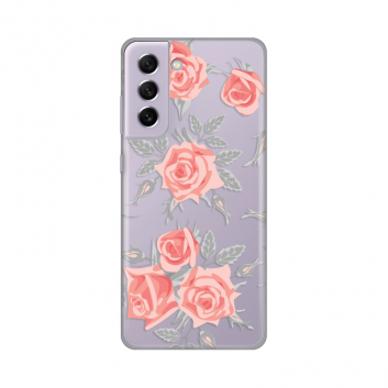 Torbica Silikonska Print Skin za Samsung G990 Galaxy S21 FE Elegant Roses