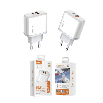 Kucni punjac LDNIO A2526C PD, QC4+, QC3.0, PPS 45W Type C na Type C