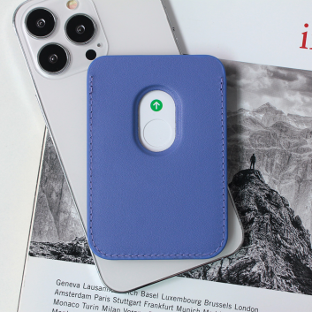 Torbica Leather Magsafe Pocket za iPhone 14 ljubicasta