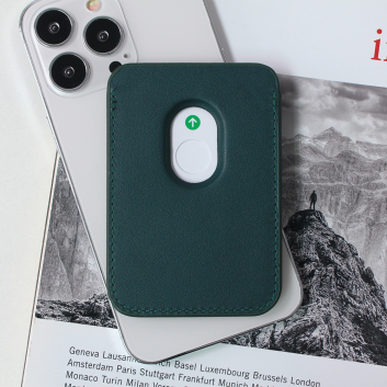 Torbica Leather Magsafe Pocket za iPhone 14 zelena