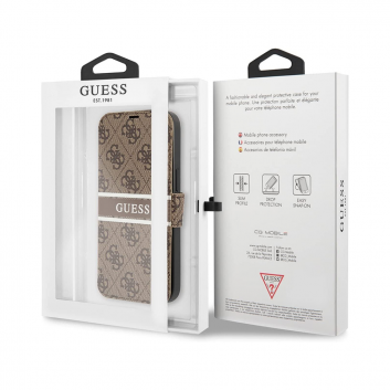 Torbica Guess Stripe Bk Pu za iPhone 13 Pro 6.1 braon (GUBKP13L4GDBR)